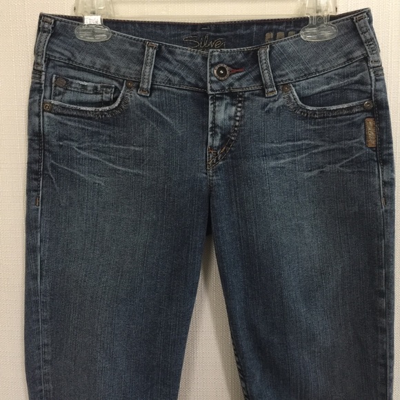 Silver Jeans Sasha Cropped Size 27 Medium Wash - Picture 2 of 5